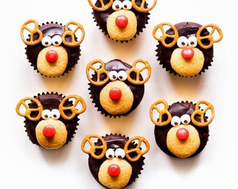 Chocolate Reindeer Muffins Recipe PDF (Cups + Grams) | Printable | Festive & Kid-Friendly | Instant Download