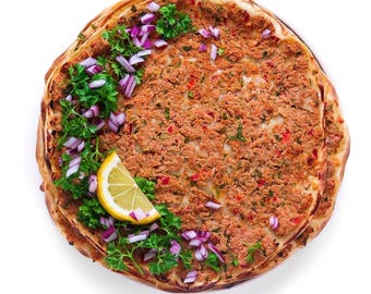 Lahmacun Recipe PDF (Cups + Grams) | Printable | Thin, Crispy, Spiced Topping | Instant Download
