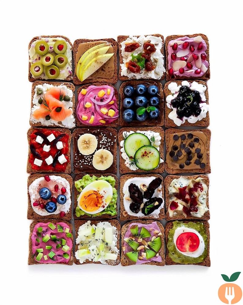 Colorful Bites Recipe PDF (cups + Grams) | Printable | 20 Rye ...