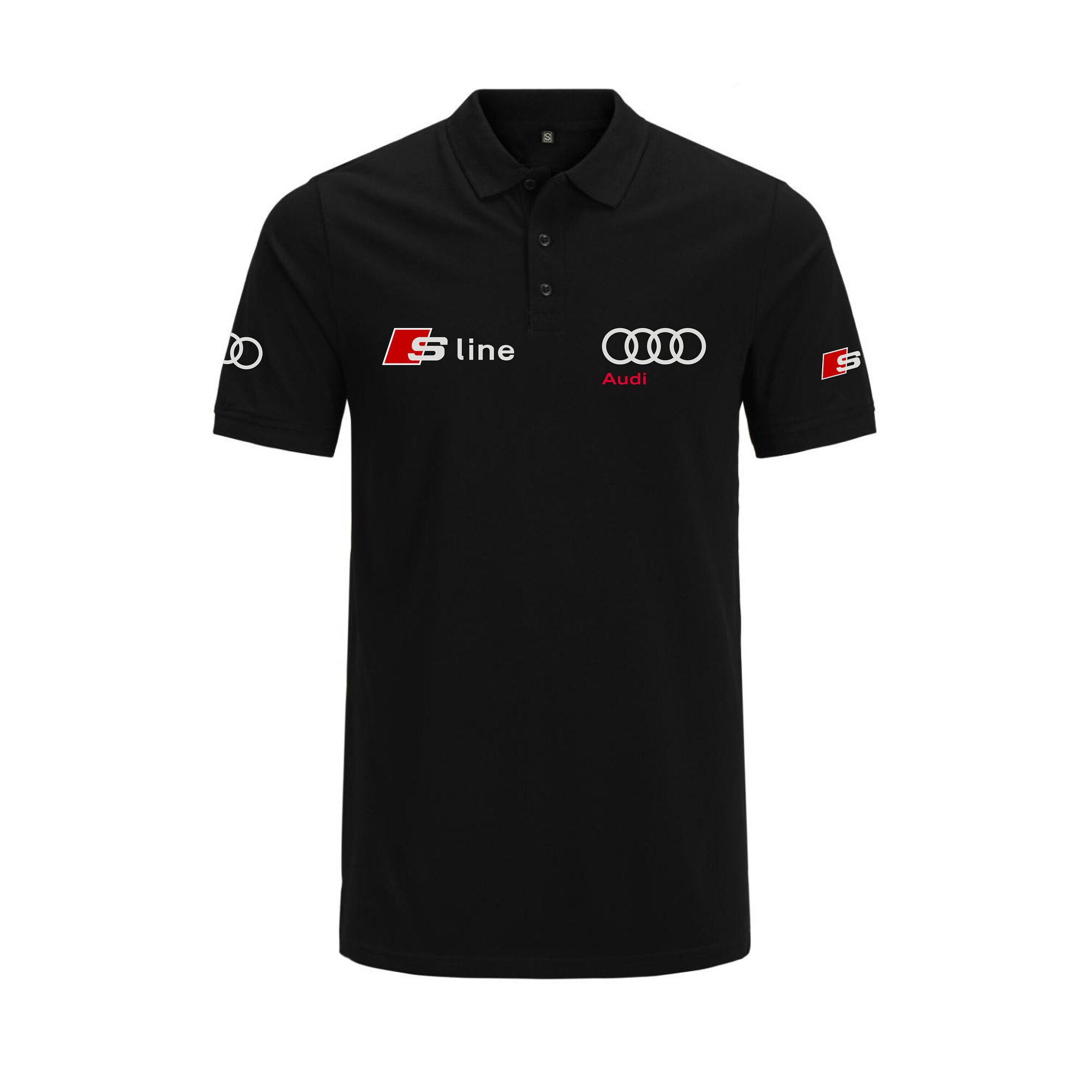Black Audi SLine Polo shirt / Audi S Line Polo Tshirt