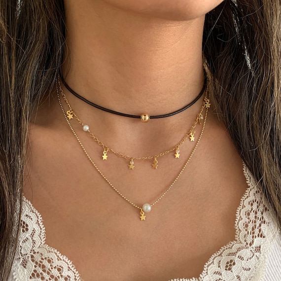 Single pearl shop bead necklace