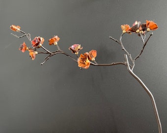 Japanse Cherry Sakura - Ambachtelijke bloemsculptuur - Indoor Zen Flower Artwork - Floral Metalwork Creations - Home Decor - Verjaardagscadeau