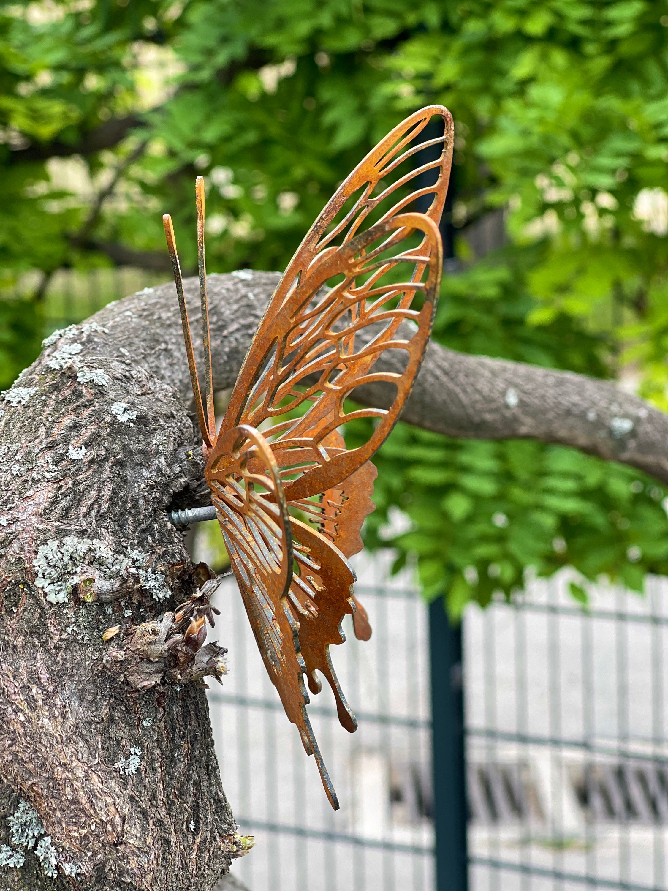 2.5D] 4pcs Décoration Murale Papillon Métal * | Art Mural Extérieur En Fer 2.5D, Idéal Pour Jardin, Cour, Salon, Chambre, Patio, Balcon, Cadeau Pour * Et Les