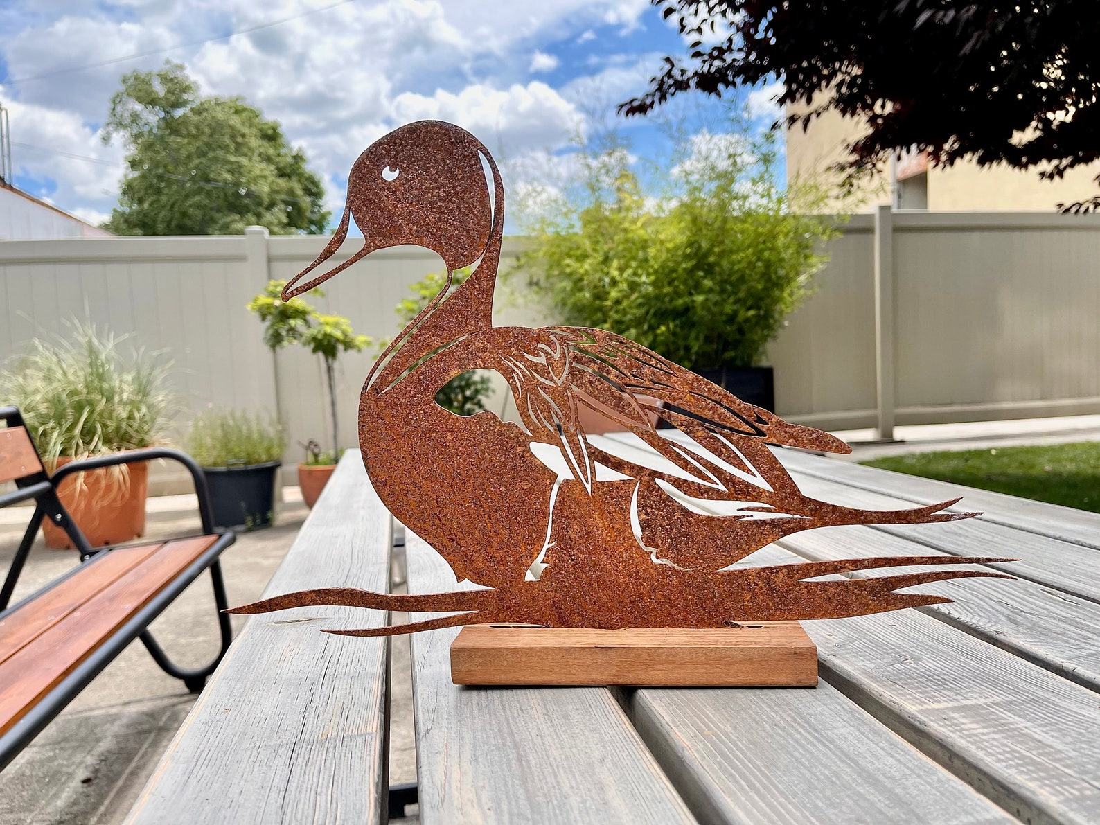 Elegant Rusty Duck Decoration Duck Art Duck Garden Decor Etsy