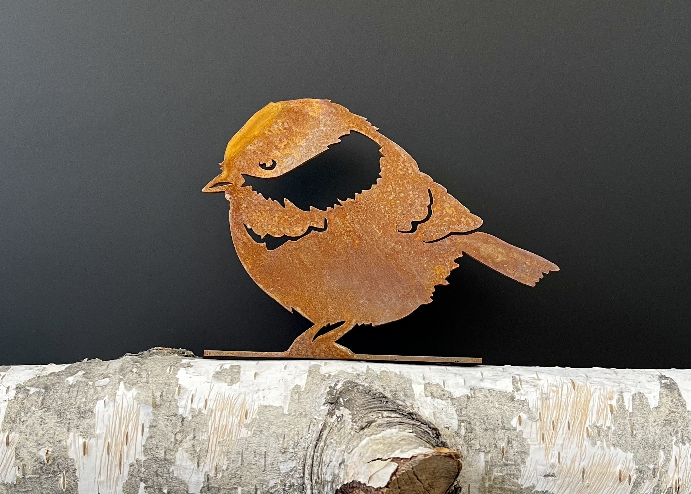 Cute Rusty Sparrow Topper - Decorative Ornament - Rusted Metal Art - Cozy Home and Garden Art - Rustic Metal Artistry - Backyard Wall Decor