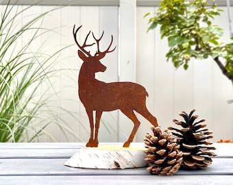 Christmas Deer - Rusty Decor Ornament for Home and Garden - Indoor and Outdoor Metal Accessories - Christmas Gift - Nature-Inspired Art