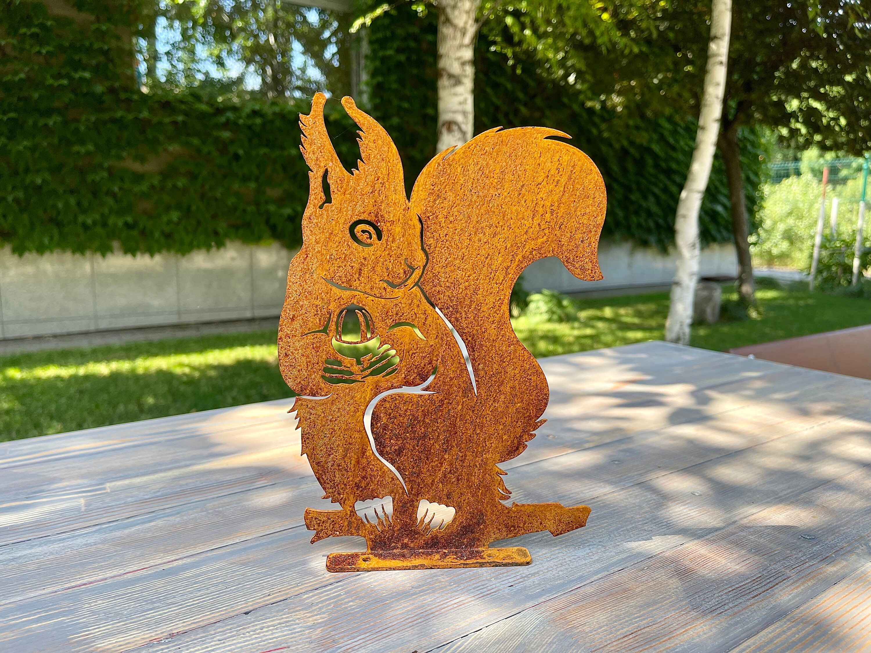 Squirrel Garden Art Yard Fence Topper Tree Art Outdoor Steel Metal Sculpture Squirrel Garden Art Yard Fence Topper Tree Art Outdoor Steel Metal Sculpture