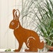 Rustic Metal Bunny Fence Topper: Rusted Garden Wall Art - Etsy