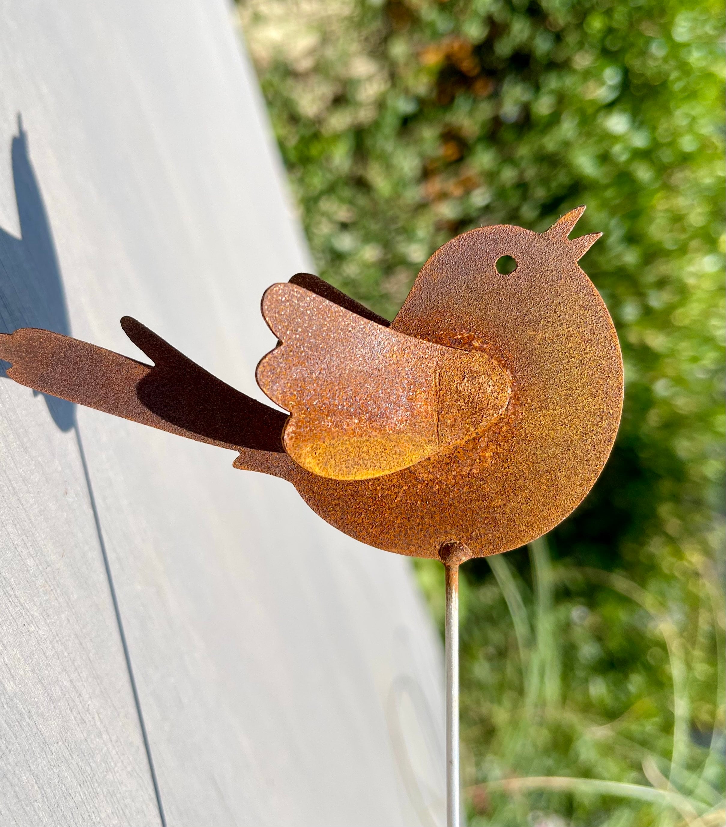 Cute Birds Sculpture Rusty Garden Decor Exterior Etsy