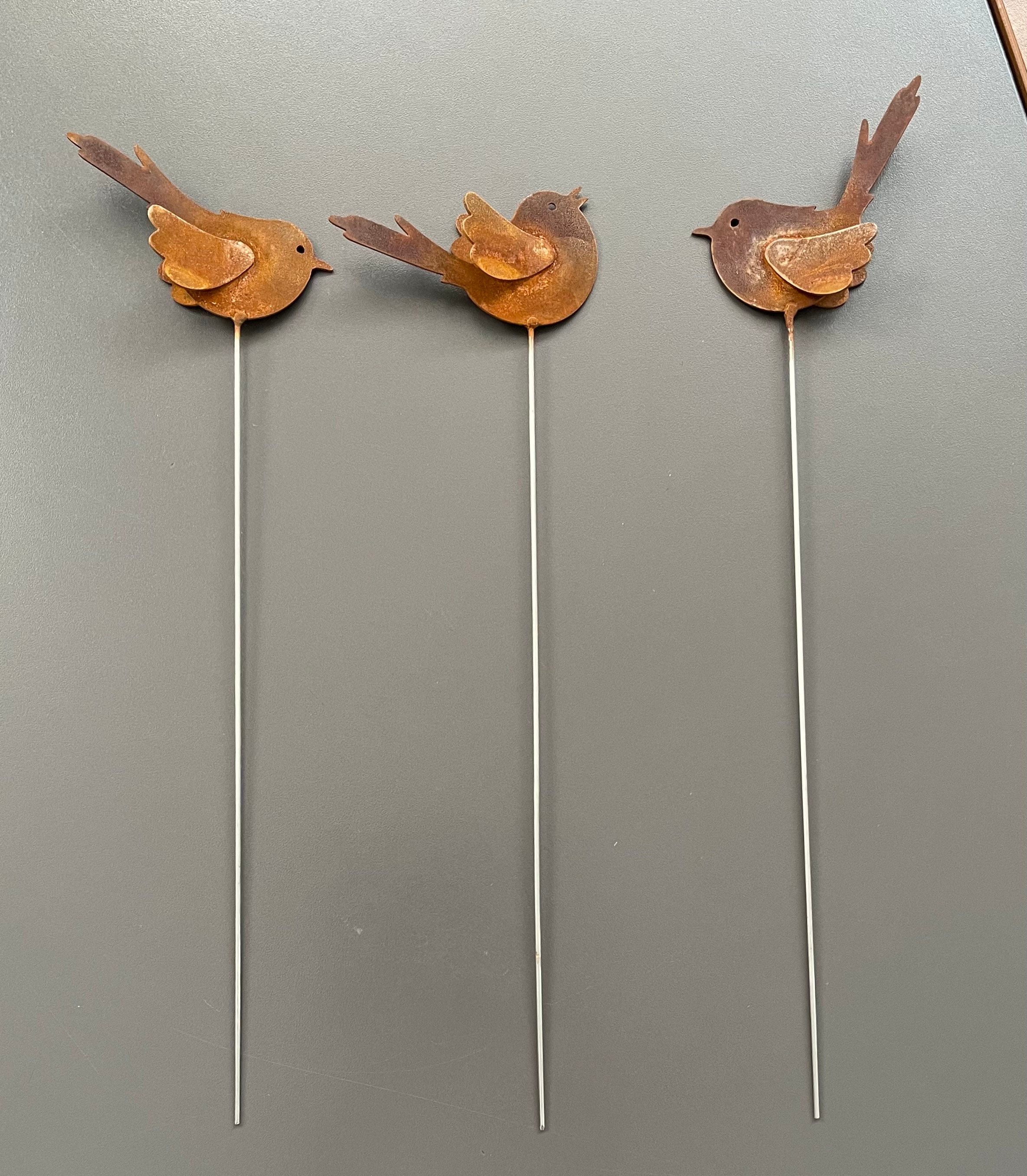 Cute Birds Sculpture Rusty Garden Decor Exterior Etsy