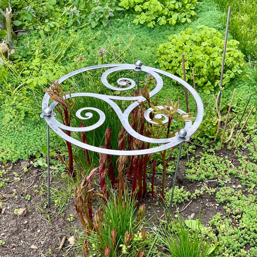 Pflanzensttze aus Rohstahl: Gartenblumenhalter, Staudenstengel, keltische  Spirale - Etsy.de