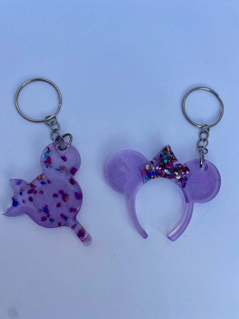 Resin Mickey Mouse Keychain - Etsy