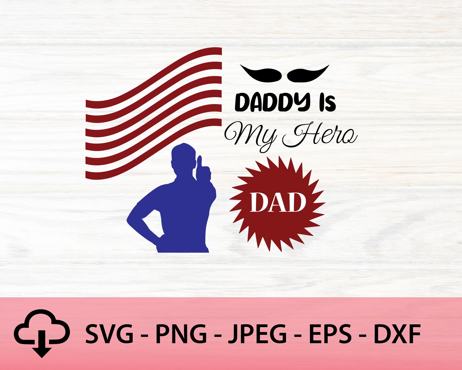 Download Daddy is my Hero Svg Police Officer Svg US Flag Svg Dad | Etsy