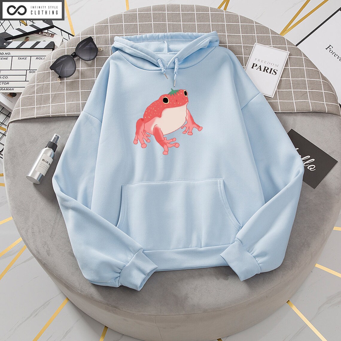Frog Print Hoodie Anime Hoodie Harajuku Clothing Etsy