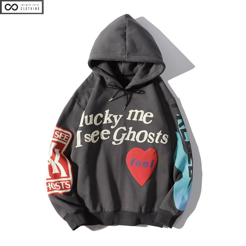 lucky me i see ghosts hoodie