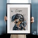 Custom Splatter Paint Dog Portrait, Abstract Painting, Personalised Pet Art Print, Contemporary Wall Art Commission Painting, SkuTOPBRU 