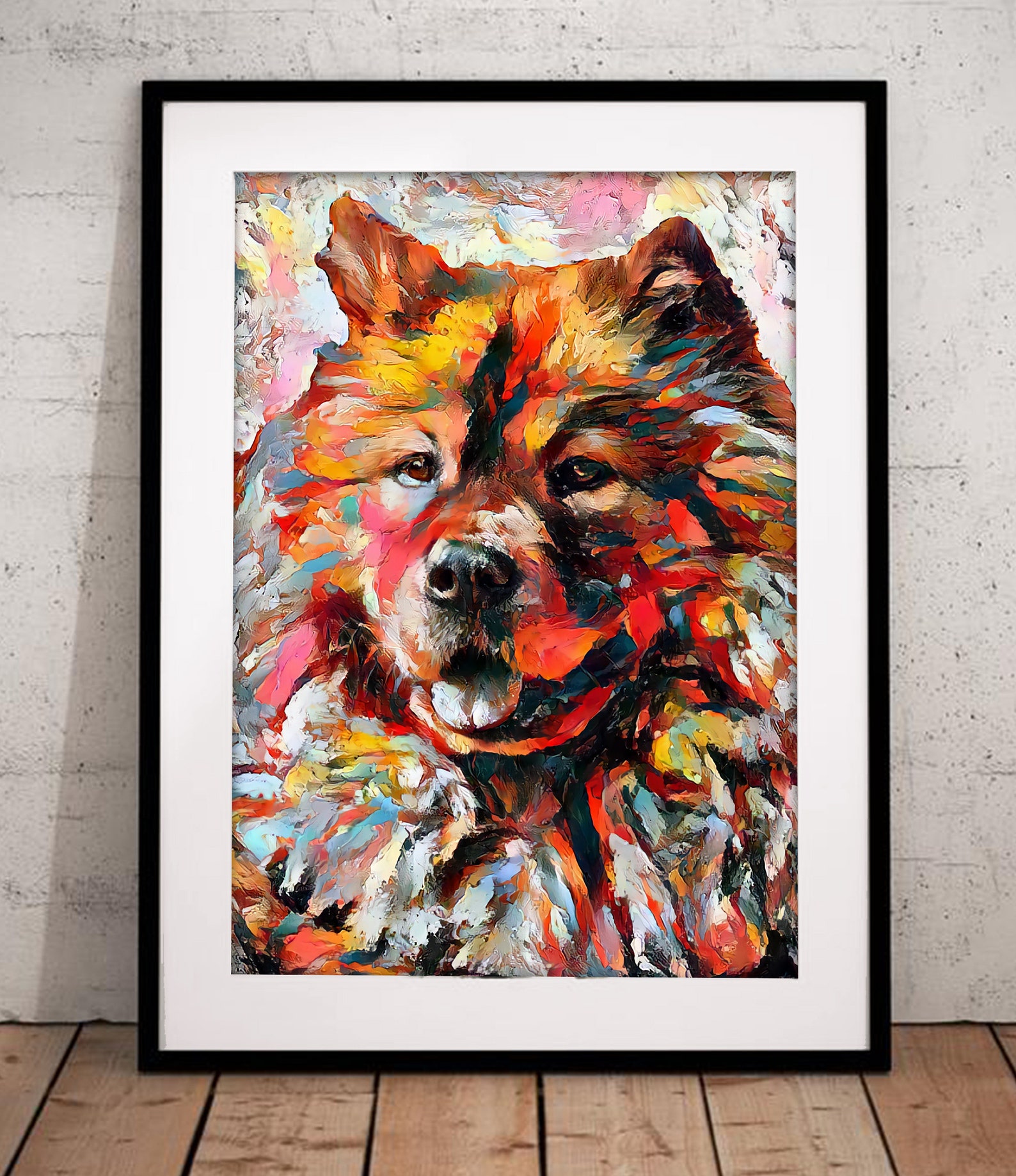 Colourful Custom Pet Portrait Abstract Illustration Etsy
