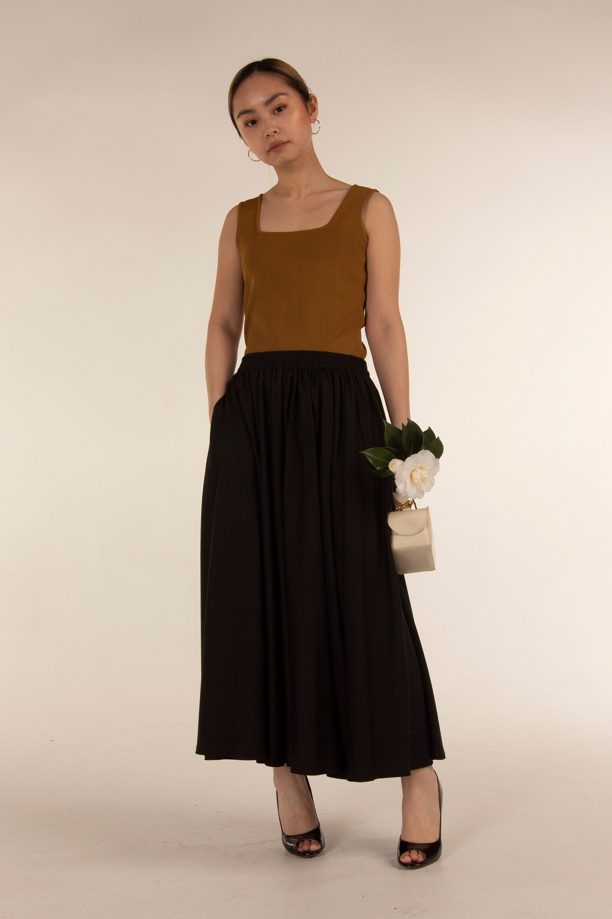 Gathered Skirt Digital PDF Sewing Pattern | Camellia Skirt