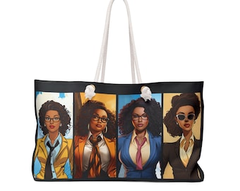 Four Sheroes African American/Black Women in Comic Book Hero Style Beach, Weekender Tote Bag