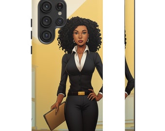 Samsung Galaxy S22 Samsung Galaxy S22 Plus Samsung Galaxy S22 Ultra Tough Cases African American Woman Business Woman Entrepreneur