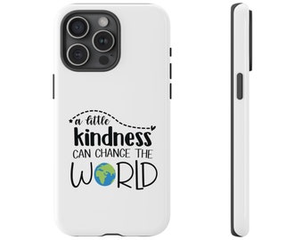 iPhone 15, iPhone 15 Pro, iPhone 15 Plus, iPhone 15 Pro Max Tough Cases Kind A Little Kindness Be Nice Hippie Boho Festival Phone Case