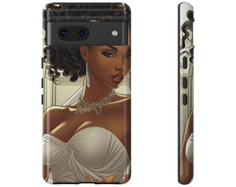 Google Pixel 7 Tough Cases African American Bride Black bride wedding Dress Wedding Gown