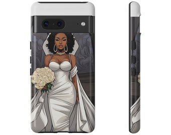 Google Pixel 7 Tough Cases African American Bride Black bride wedding Dress Wedding Gown