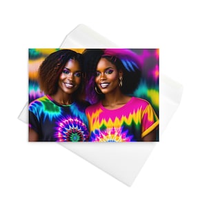 Festival Celebration Colorful Clothing African American Women Greeting card
