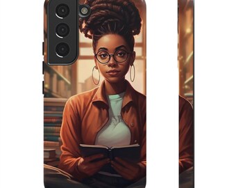 Samsung Galaxy S22 Samsung Galaxy S22 Plus Samsung Galaxy S22 Ultra Tough Cases African American Reader Woman Girl Book Dragon Power Reader