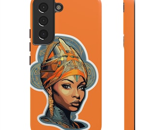 Samsung Galaxy S22 Samsung Galaxy S22 Plus Samsung Galaxy S22 Ultra Tough Cases African American Queen Nubian Princess Black Royalty