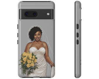 Google Pixel 7 Tough Cases African American Bride Black bride wedding Dress Wedding Gown