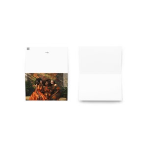 African American Women Reunion Sister Friends Together Blank Inside Greeting card Landscape Greeting Card Includes Envelope