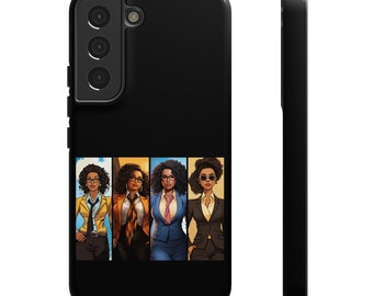 Samsung Galaxy S22 Samsung Galaxy S22 Plus Samsung Galaxy S22 Ultra Tough Cases African American Black Women Superheroes Strong Black Women