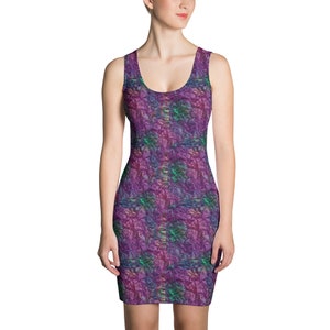 Crinkle Print Bodycon Dress