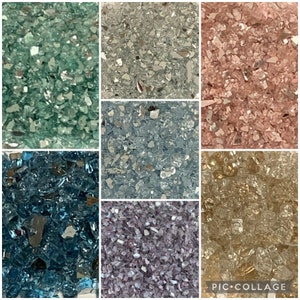 20g Crushed Silver Gravel , Crushed Glass , Craft Supplies