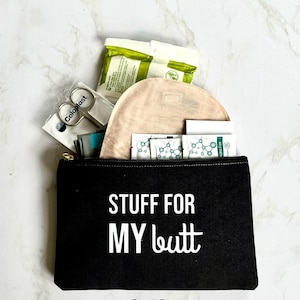 Ostomy Bag Organizer Accessory Pouch, Funny Travel Bag, Pouch for 'Stuff for My Butt'