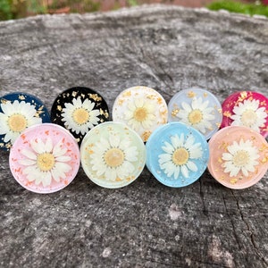 Personalizable round furniture handles with goose flowers, handles for interior furniture, elegant knobs, perfect gift for Christmas or birth