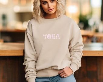 Yoga Sweatshirt For Woman, Yoga Shirt, Meditation T-Shirt, Spiritual Shirt, Workout Shirt, Yoga Lover Hoodie, Yoga Gifts, Lotus Flower Tee