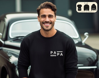 Personalisiertes Papa-Sweatshirt, Papa-T-Shirt, Vatertagsgeschenk, individueller Namens-Papa-Hoodie, Schwangerschaftsankündigung, neues Papa-Geschenk, Papa 2024-Shirt