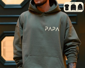 Personalisierte Papa Sweatshirt, Papa T-Shirt, Vatertagsgeschenk, benutzerdefinierter Name Papa Hoodie, Schwangerschaftsankündigung, neues Papa-Geschenk, Papa, um Geschenke zu sein