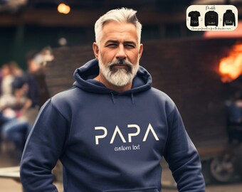 Personalisiertes Papa Sweatshirt, Papa T-Shirt, Vatertagsgeschenk, Benutzerdefinierter Name Papa Hoodie, Schwangerschaftsankündigung, neuer Papa Geschenk, Papa, um Geschenke zu sein