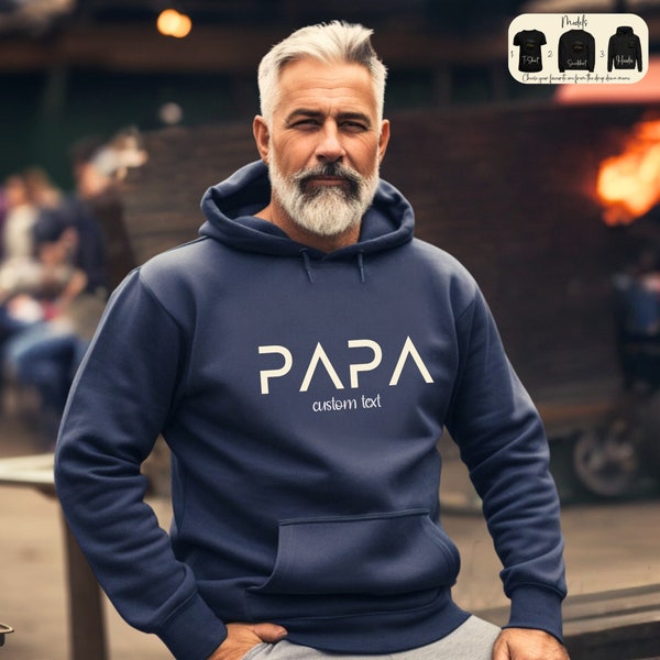 Personalised Papa Sweatshirt, Dad T-Shirt, Father's Day Gift, Custom Name Papa Hoodie, Pregnancy Announcement, New Dad Gift, Dad To Be Gifts