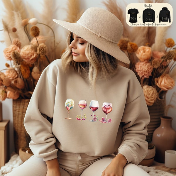 Weingläser Sweatshirt, Wein Shirt, Wein Liebhaber Hoodie, Geschenk für Wein Liebhaber, Perfect Match T-Shirt, Rotwein Shirt, Geschenk für den besten Freund