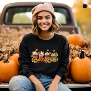 Fall Coffee Hoodie, Cute Pumpkin Spice Latte Sweatshirt, Thanksgiving Gift Idea, Autumn Pumpkin T-Shirt, PSL Lover Sweater, Fall Cozy Shirt