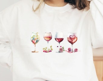 Wine Glasses Sweatshirt, Wine Shirt, Wine Lover Hoodie, Gift for Wine Lover, Perfect Match Tee, Red Wine Shirt, Gift for Best Friend