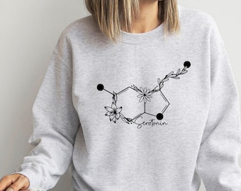 Serotonin Sweatshirt, Minimalist Mental Health Sweat, Self Love, Self Care Sweatshirt, Therapy Hoodie, Psychology Gift, Therapist T-Shirt