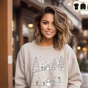 Christmas Snowman Sweatshirt, Christmas Dog T-Shirt, Snowman Hoodie, Snowman Dog Shirt, Christmas Crewneck, Christmas Shirts for Women