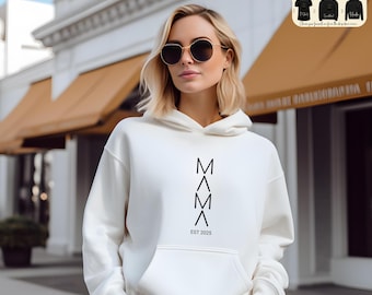 Personalized Mama Sweatshirt, Modern Minimalist Mother's Day Gift