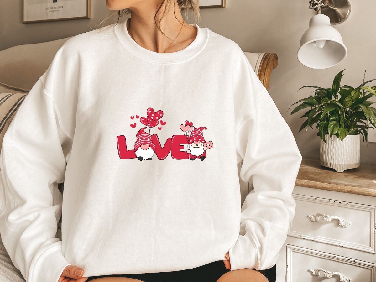 Discover Valentines Day Shirt, Valentines Gifts for Her, Gnomes Sweatshirt