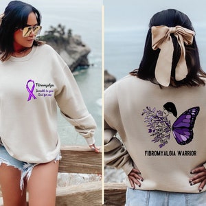 Fibromyalgia Warrior Shirt, Chronic Illness Sweatshirt, Invisible Illness Tee, Fibromyalgia Awareness Hoodie, Fibromyalgia Ribbon T-Shirt